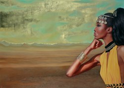 Golden Dust by Mila Alexander - Original Painting on Box Canvas sized 48x34 inches. Available from Whitewall Galleries